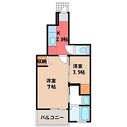 グランメゾンA 2Kの間取図画像