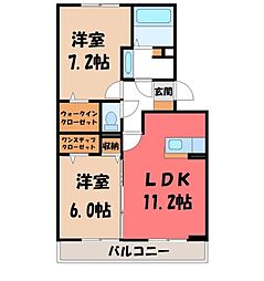 メゾン・アーバンJ 2LDKの間取図画像
