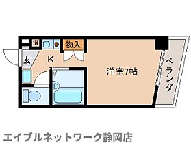 静岡県静岡市葵区川辺町2丁目（賃貸マンション1R・3階・18.46㎡） その2