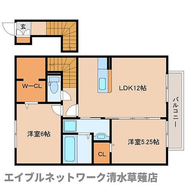 静岡県静岡市清水区楠新田(賃貸アパート2LDK・2階・63.21㎡)の写真 その2