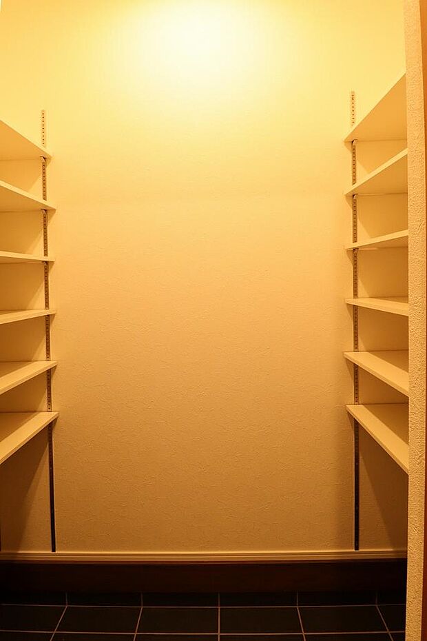 玄関隣接の土間収納。