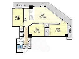 阿波座ライズタワーズ フラッグ46 15階