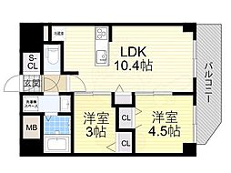 エスリードレジデンス ザ・グラン南堀江 10階/-