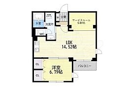 カサビアンカ 1SLDKの間取図画像