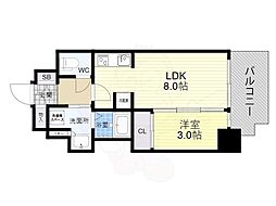 大阪市港区弁天4丁目マンション 1LDKの間取図画像