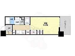 パークアクシス本町 1Kの間取図画像