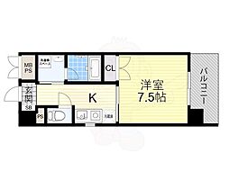 ロイヤルグレース 1Kの間取図画像
