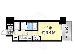 プレサンス大阪ドームシティビーツ 1Kの間取図画像