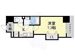 Luxe本町 1Kの間取図画像