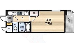 アークワン 1Kの間取図画像