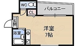 グランサンアイ ワンルームの間取図画像
