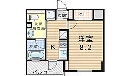 ファーストフィオーレ阿波座アクア 1Kの間取図画像