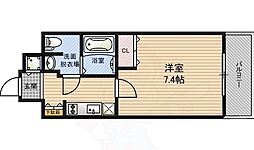 スワンズシティ堂島川 1Kの間取図画像