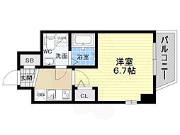 セレニテ本町ルフレ 1Kの間取図画像
