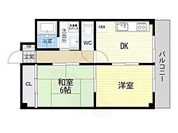 扇町亀甲マンション 2階/-