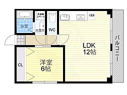 佐々木マンション 1LDKの間取図画像