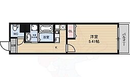みおつくし江戸堀 1Kの間取図画像