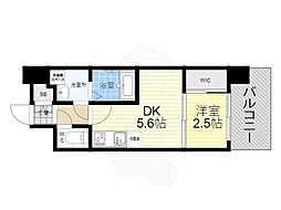 セレニテ福島プリエ 1DKの間取図画像