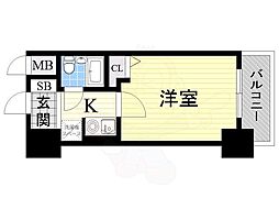 エスリード野田駅前 1Kの間取図画像