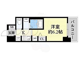 エステムコートディアシティWEST 1Kの間取図画像