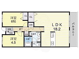 ラグザ大阪レジデンス 2LDKの間取図画像