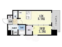 (仮称)西中島4丁目新築マンション 1LDKの間取図画像