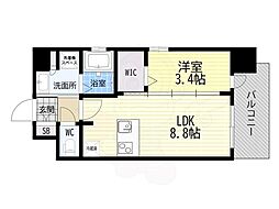 (仮称)西中島4丁目新築マンション 1LDKの間取図画像