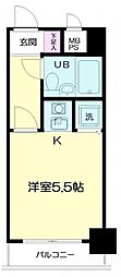 日神パレステージ藤沢 ワンルームの間取図画像