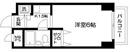 日神パレスステージ市川 1Kの間取図画像