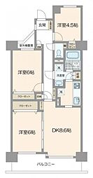 川口中青木パークホームズ 3DKの間取図画像