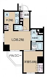 デュオステージ巣鴨 1LDKの間取図画像