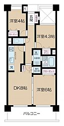 ライオンズマンション谷塚仲町 3LDKの間取図画像