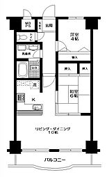 日神パレステージ浜松 1LDKの間取図画像