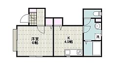 Mメゾン 1階1Kの間取り