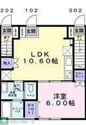 グランステージ西蒲田 1階1LDKの間取り