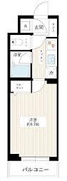 ヴェルト西馬込 2階1Kの間取り