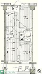 コスモリード西馬込 2階2LDKの間取り