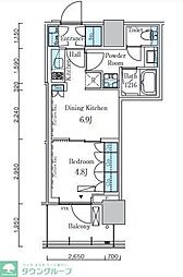 HARUMI　FLAG　PORT　VILLAGE　D棟 11階1LDKの間取り