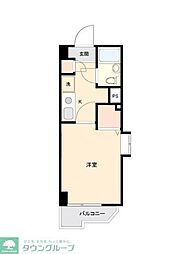 ジョイフル蒲田弐番館 2階ワンルームの間取り