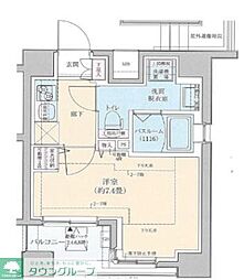 ロアール蒲田弐番館 1Kの間取図画像