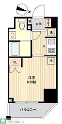レノス新子安 1Kの間取図画像