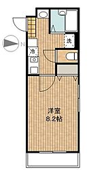 サンライトヒルズ 1Kの間取図画像