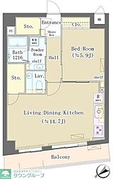 Maison de Takaya 1LDKの間取図画像