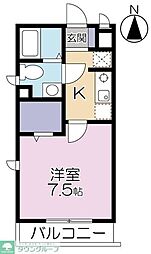 MJキャッスル 1Kの間取図画像