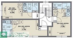 大田区東矢口1丁目マンション ワンルームの間取図画像