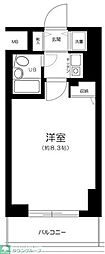 メイツ品川南 1Kの間取図画像