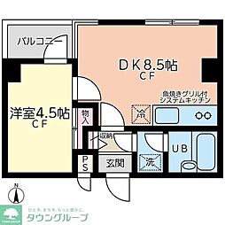 コンフォートネスト 1DKの間取図画像