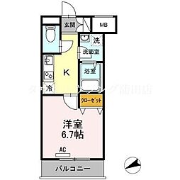 SUNRESIDENCE 1Kの間取図画像