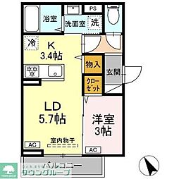 グラナーデ大森北 1LDKの間取図画像