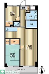 アビタシオン・クレール 1SLDKの間取図画像
